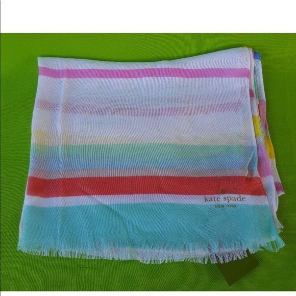 NWT Kate Spade Cape Stripe Oblong Scarf/Shawl!! - Picture 3 of 8
